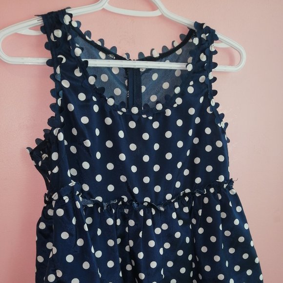 Blue-white dotted shirt - Picture 1 of 2